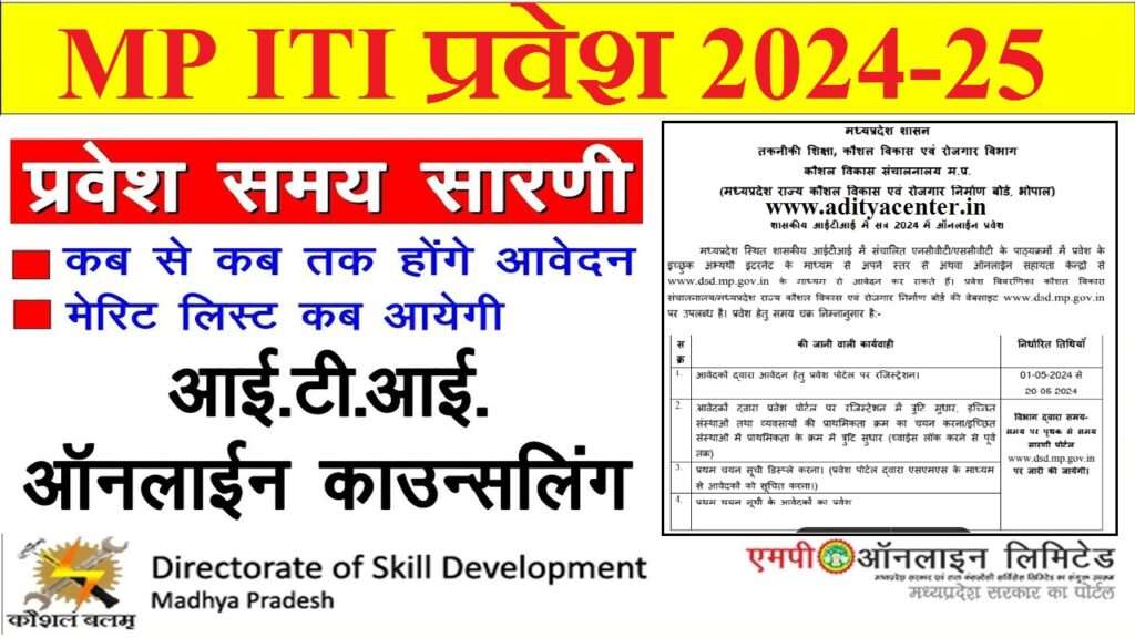 MP ITI Admission Online Registration आईटीआई फॉर्म कैसे भरे ? Best Apply Now 2024 1 ITI Admission Online