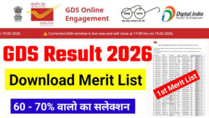 Post Office GDS Bharti Merit List 2026